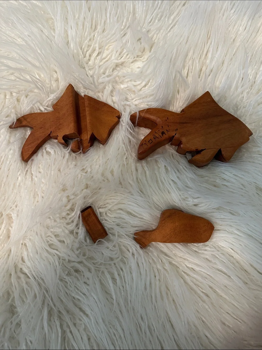 Wooden Fish Puzzle Box - Brown